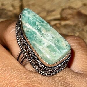 Beautiful Amazonite Ring 7 1/4